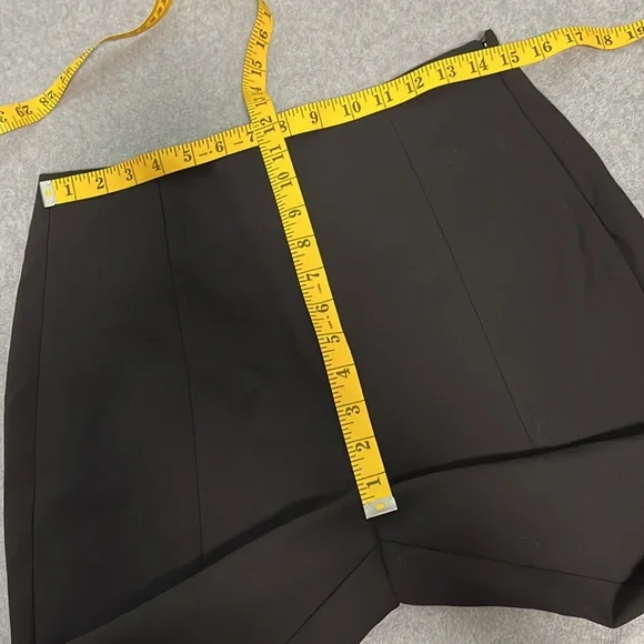 Zara High Rise Trouser Pants Large BlackSide Slit Office Career - Picture 5 of 12